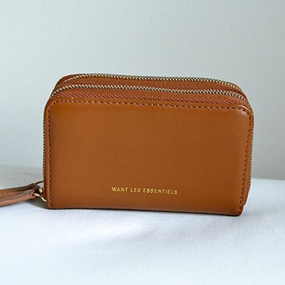 WANT Les Essentiels Women's Mini Petra Double Zip Card Holder